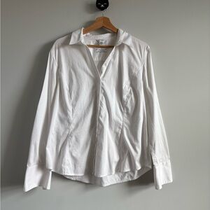 Calvin Klein Classic White Button-Down Shirt | Size XL